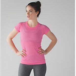 Hot Pink Lululemon Swiftly Tech Short Sleeve